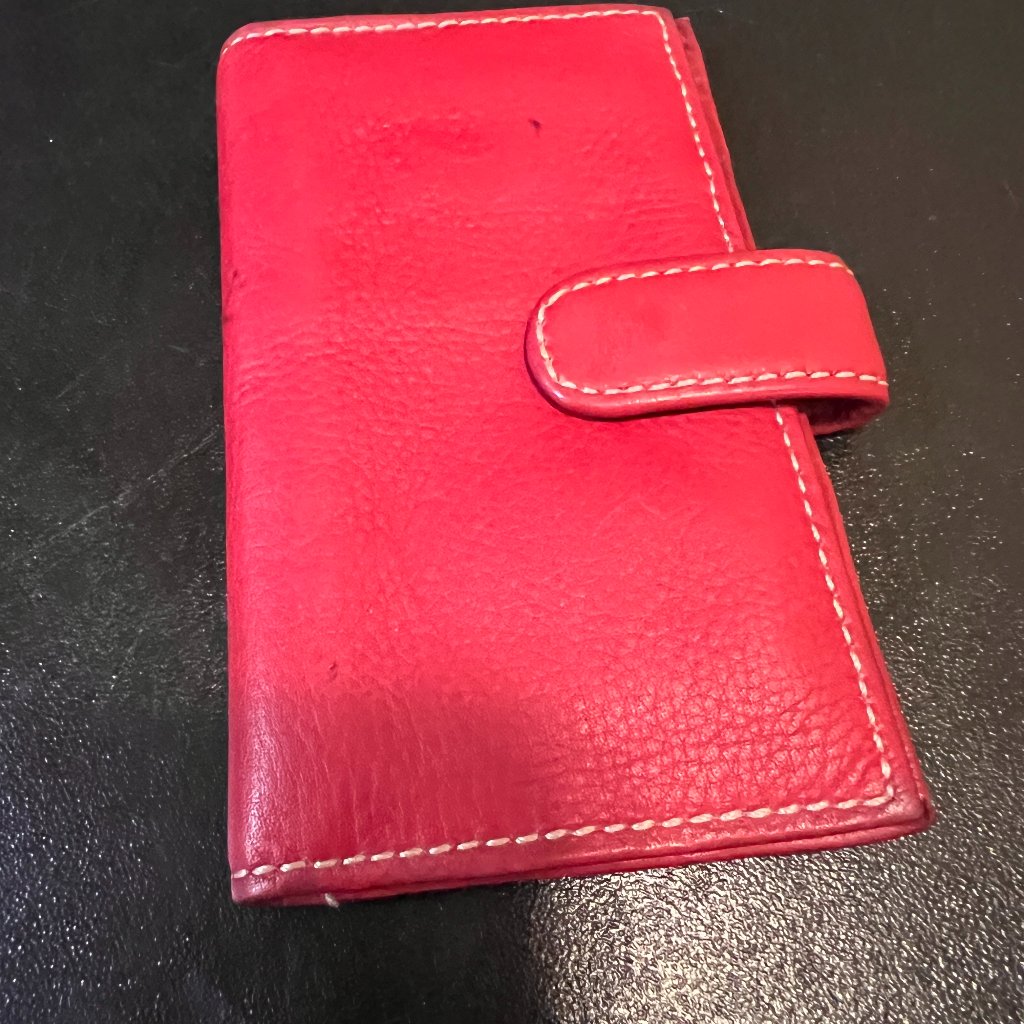 Soft Leather Red Credit Card Holder